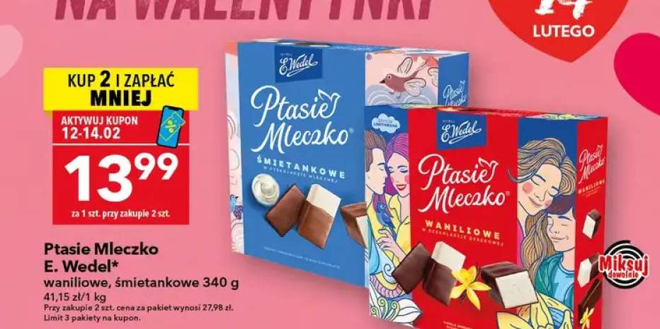 Ptasie mleczko waniliowe, śmietankowe