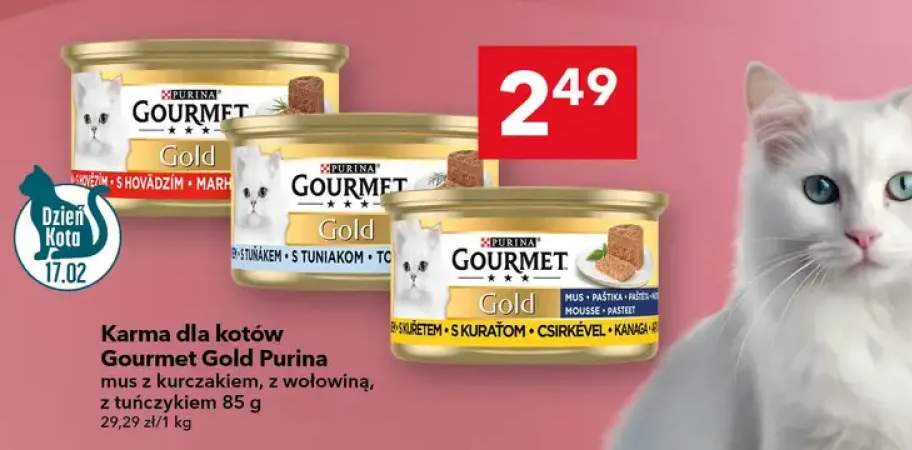 Karma dla kotów Gold mus z wołowiną