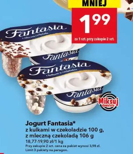 Jogurt z kulkami w czekoladzie