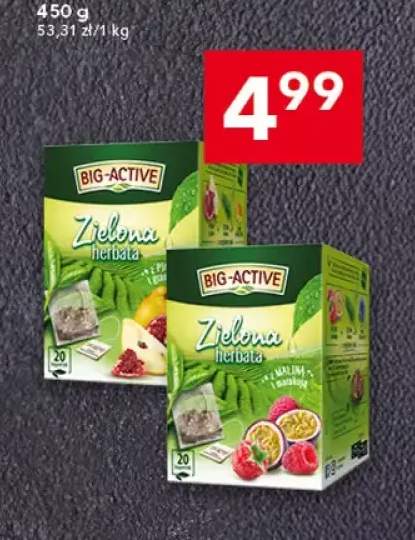 Herbata zielona z maliną i marakują, z pigwą i granatem