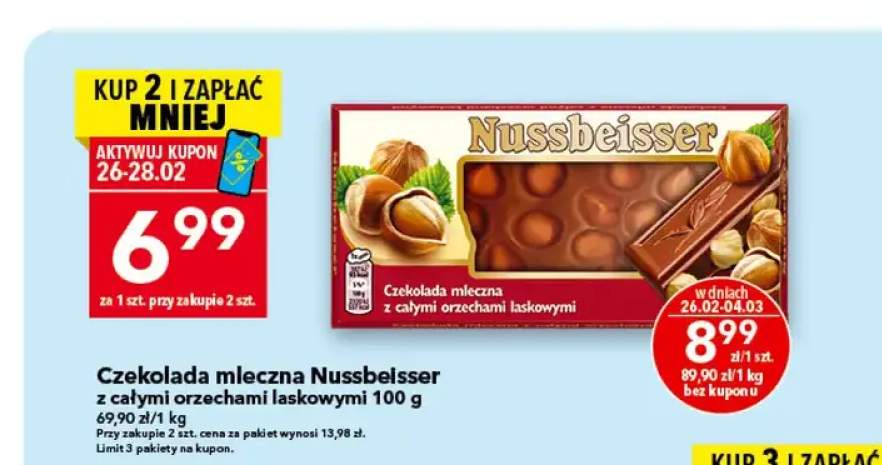 Czekolada mleczna z całymi orzechami laskowymi