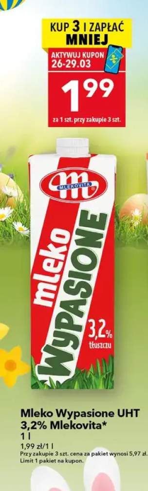 Mleko wypasione UHT 3,2%