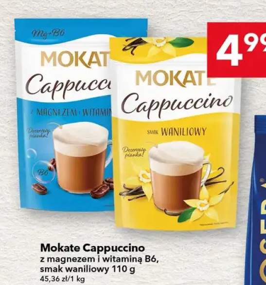 Cappuccino z magnezem i witaminą B6, smak waniliowy