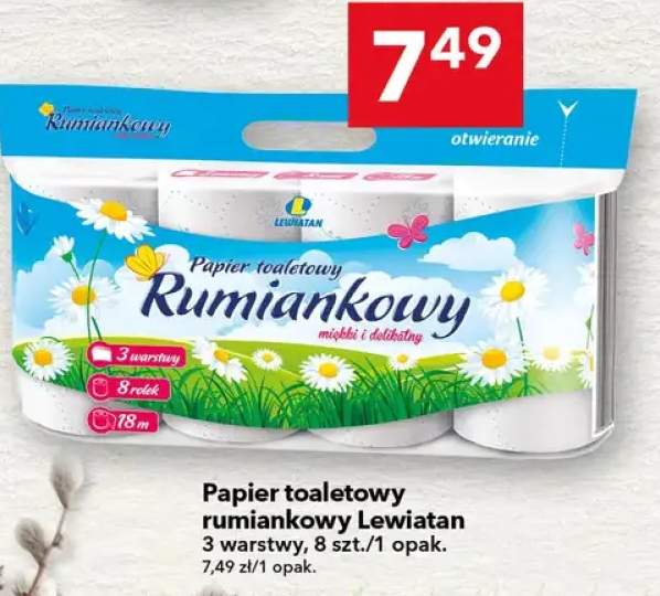 Papier toaletowy rumiankowy Lewiatan