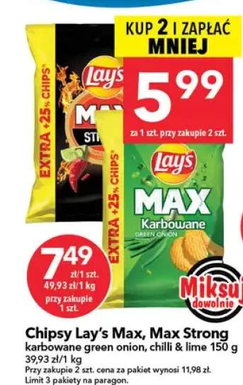 Chipsy karbowane green onion, chilli & lime