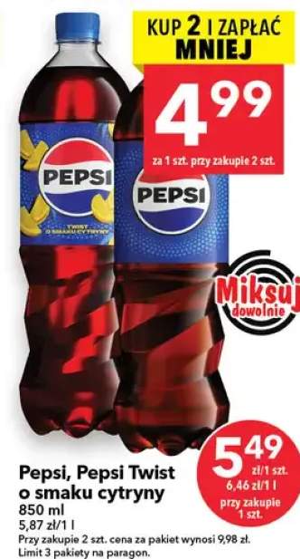 Napój gazowany o smaku cytryny