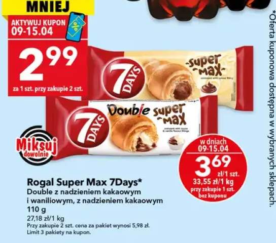 Rogal Super Max z nadzieniem kakaowym