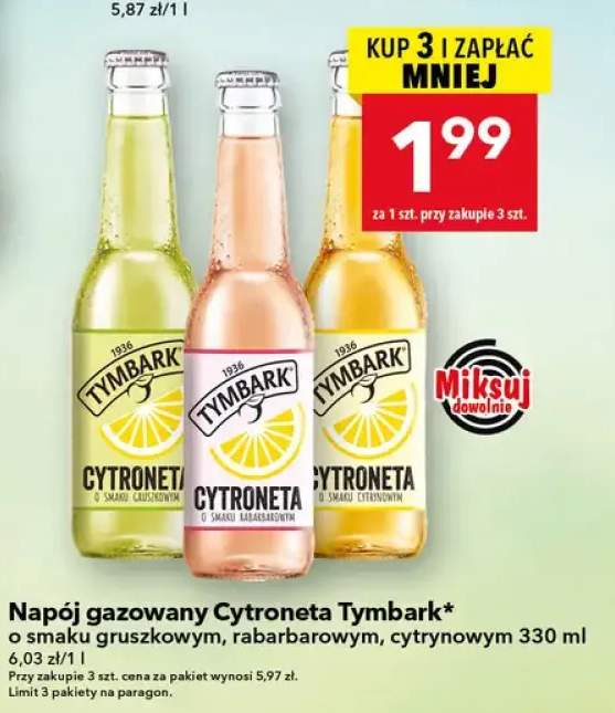 Napój gazowany Cytroneta o smaku gruszkowym