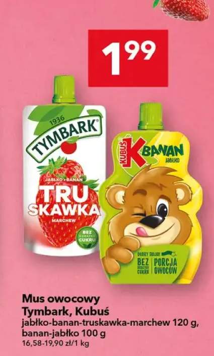 Mus owocowy jabłko-banan-truskawka-marchew