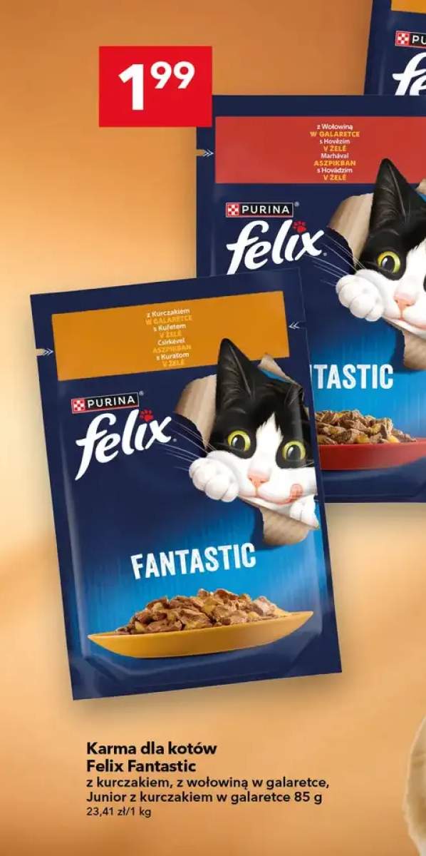 Karma dla kotów Fantastic Junior z kurczakiem w galaretce 85g