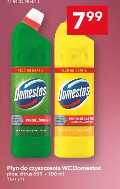 Płyn do czyszczenia WC pine 600ml + 100ml