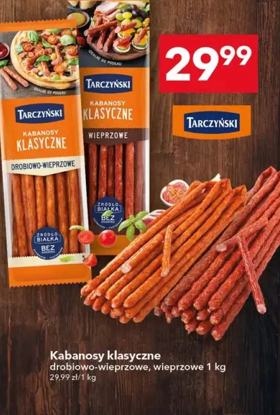 Kabanosy klasyczne drobiowo-wieprzowe, wieprzowe