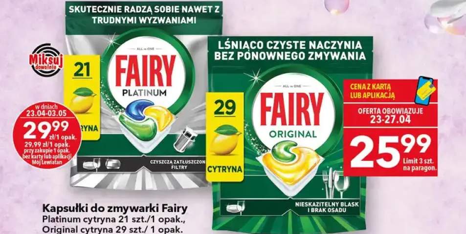 Kapsułki do zmywarki cytryna