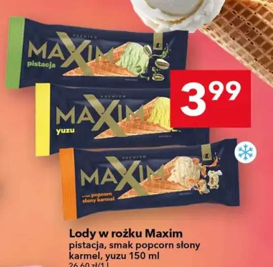 Lody w rożku pistacja