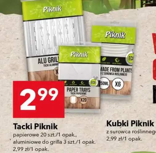 Tacki papierowe 20 szt./1 opak., aluminiowe do grilla 3 szt./1 opak.