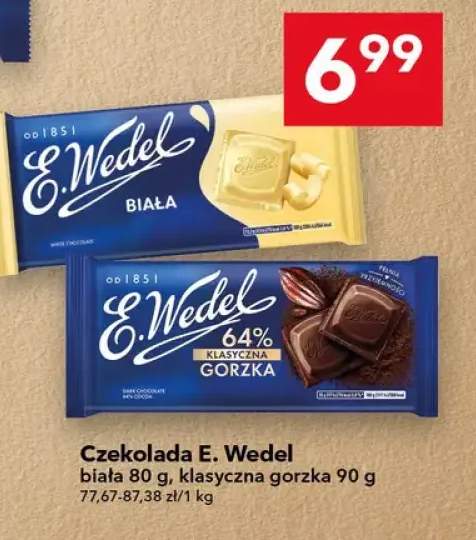 Czekolada biała, klasyczna gorzka