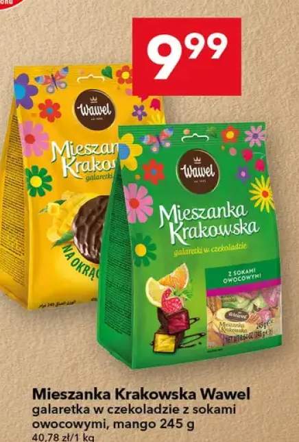 Mieszanka galaretka w czekoladzie z sokami owocowymi, mango