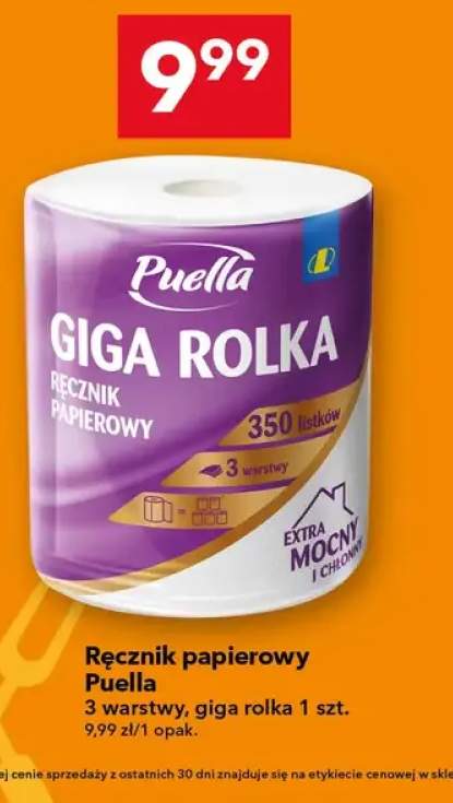 Ręcznik papierowy 3 warstwy, giga rolka