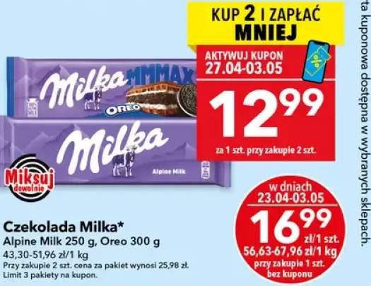 Czekolada Alpine Milk, Oreo