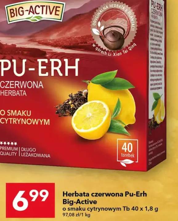 Herbata czerwona Pu-Erh o smaku cytrynowym Tb