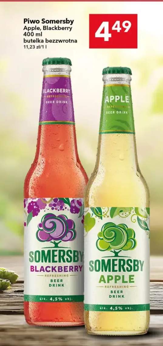 Piwo Somersby Blackberry butelka bezzwrotna