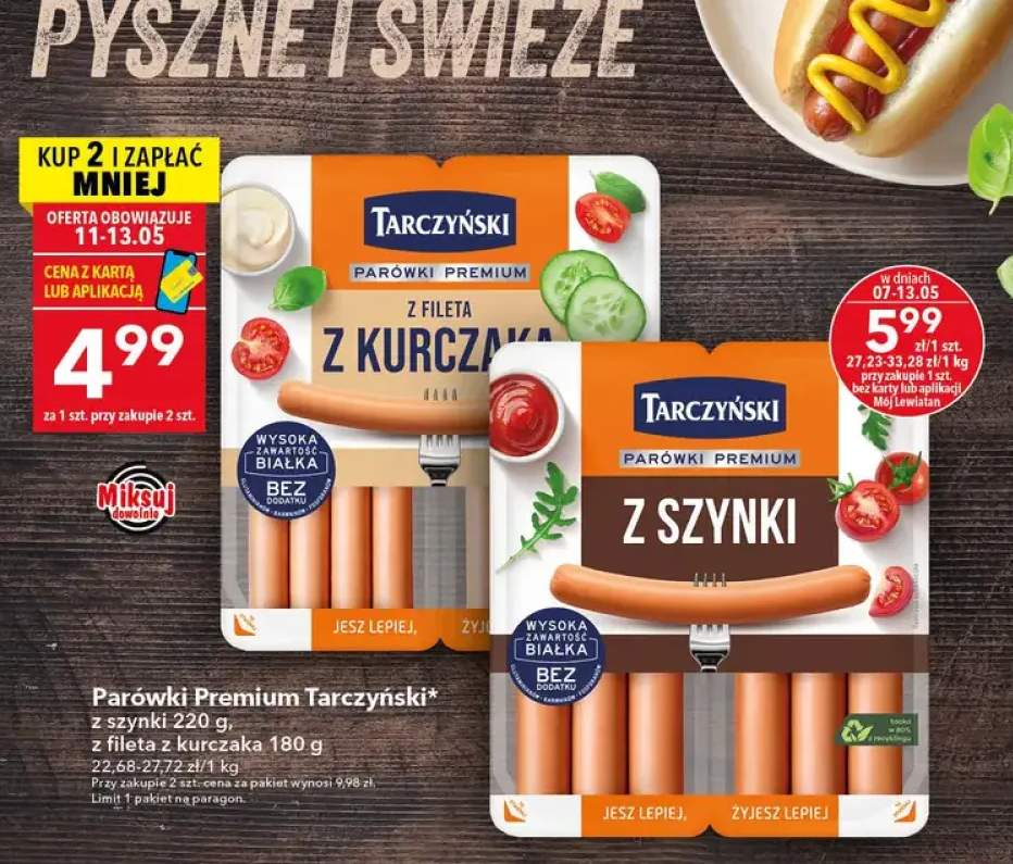 Parówki Premium Tarczyński z fileta z kurczaka