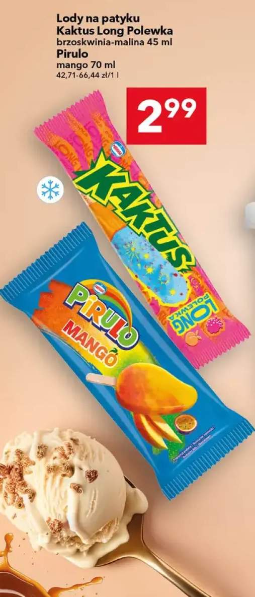 Lody na patyku Pirulo mango