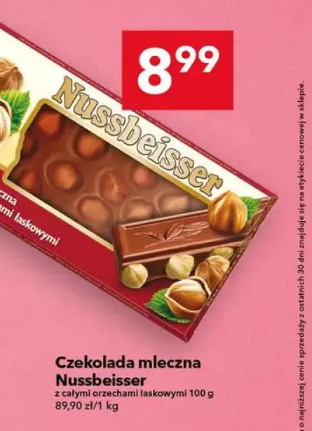 Czekolada mleczna Nussbeisser z całymi orzechami laskowymi