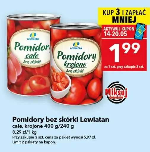 Pomidory bez skórki Lewiatan