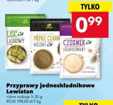 Przyprawy jednoskładnikowe Lewiatan pieprz czarny mielony