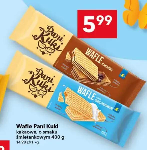 Wafle Pani Kuki o smaku śmietankowym