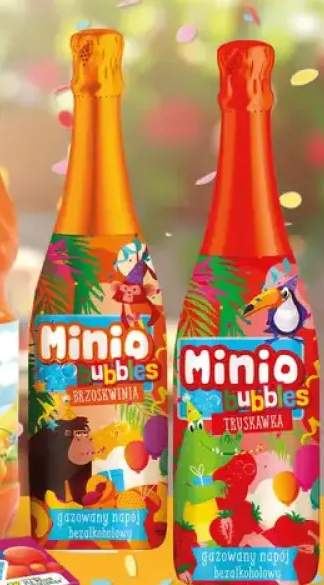 Napój gazowany bezalkoholowy brzoskwinia Minio Bubbles