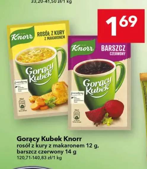 Gorący Kubek barszcz czerwony Knorr
