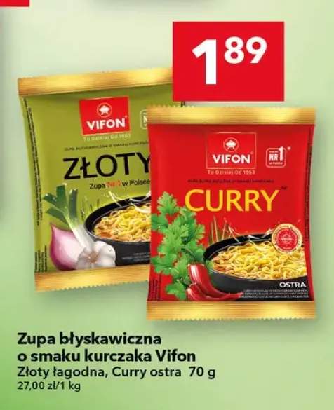 Zupa błyskawiczna o smaku kurczaka Złoty łagodna Vifon