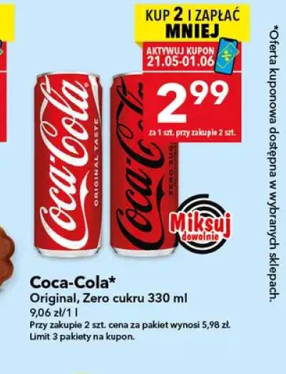 Napój gazowany Coca-Cola Zero cukru