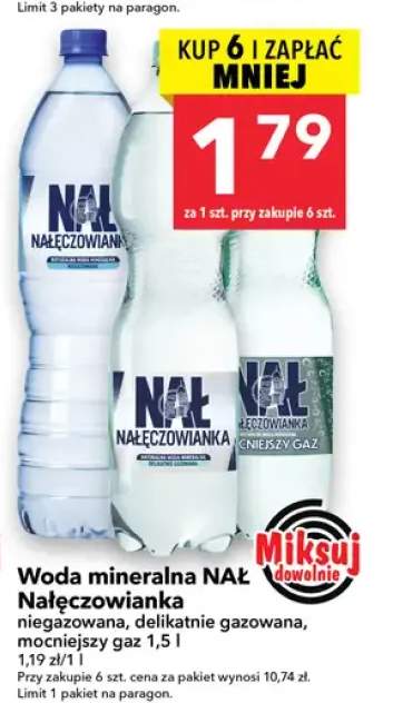 Woda mineralna NAŁ Nałęczowianka niegazowana