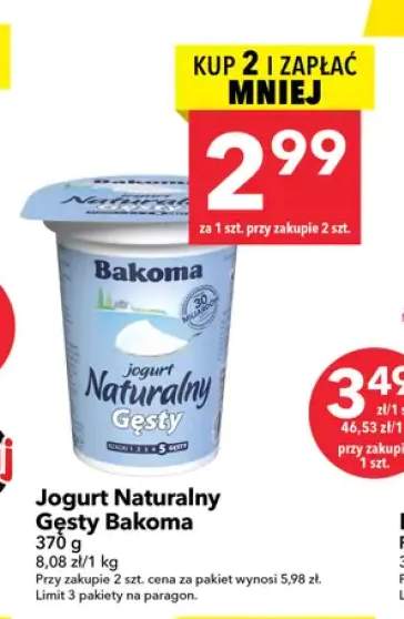 Jogurt Naturalny Gęsty Bakoma
