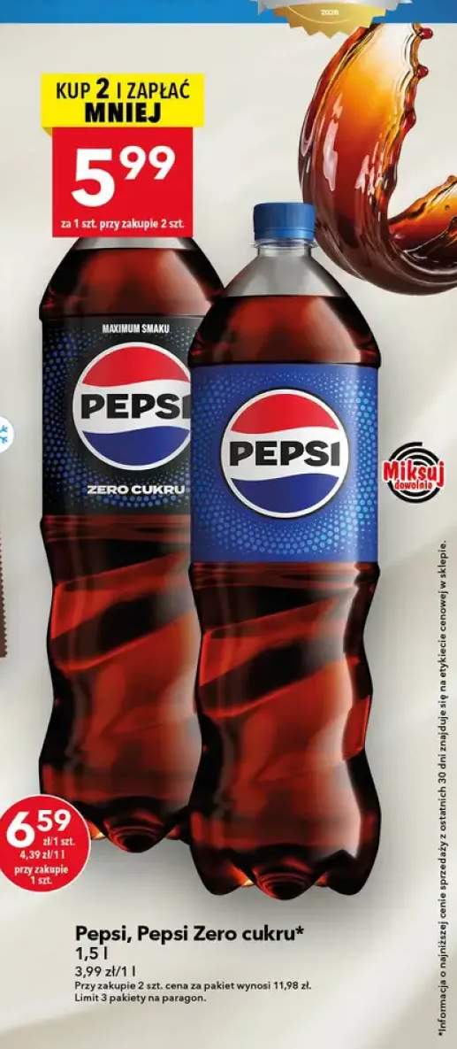 Napój gazowany Pepsi Zero cukru