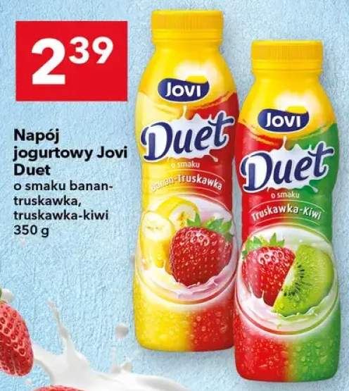 Napój jogurtowy Jovi Duet o smaku truskawka-kiwi
