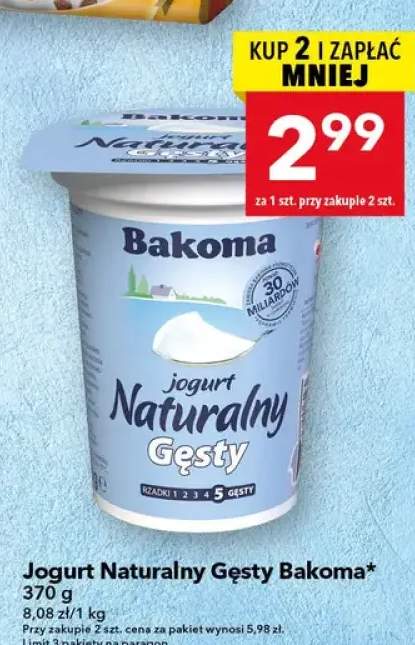 Jogurt Naturalny Gęsty Bakoma