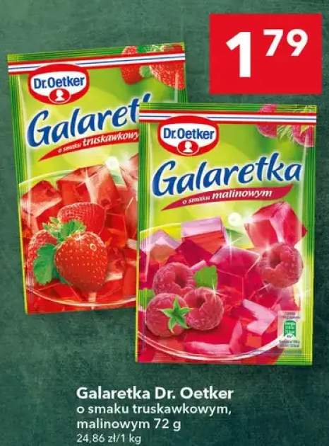 Galaretka Dr. Oetker o smaku truskawkowym