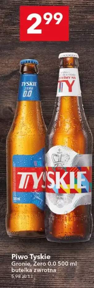 Piwo bezalkoholowe Tyskie Zero 0.0 butelka zwrotna
