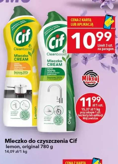 Mleczko do czyszczenia Cif original 780g