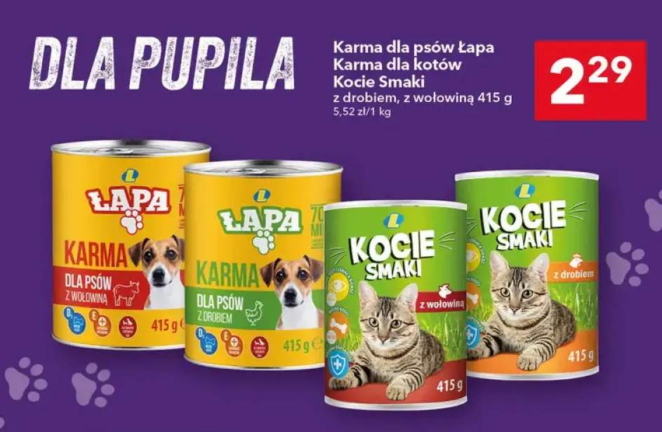 Karma dla psów Łapa, Karma dla kotów Kocie Smaki