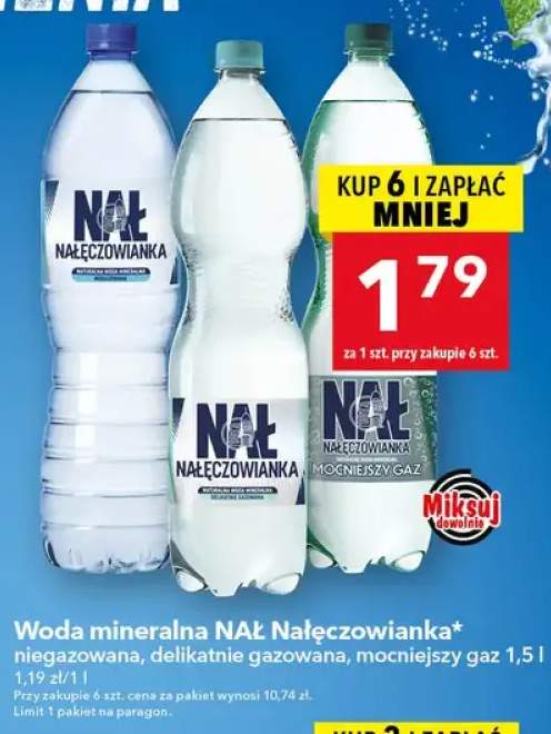 Woda mineralna NAŁ Nałęczowianka