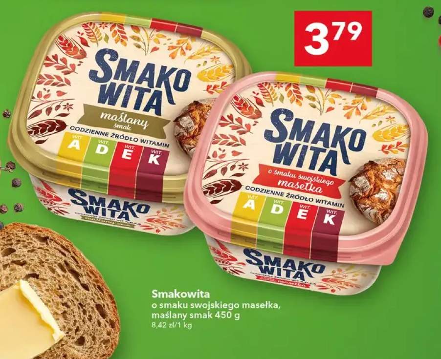 Margaryna Smakowita o smaku swojskiego masełka +1 wariant