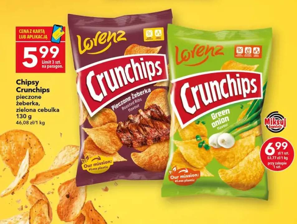 Chipsy Crunchips Pieczone Żeberka +1 wariant