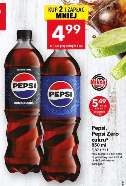 Napój gazowany Pepsi Zero Cukru +1 wariant