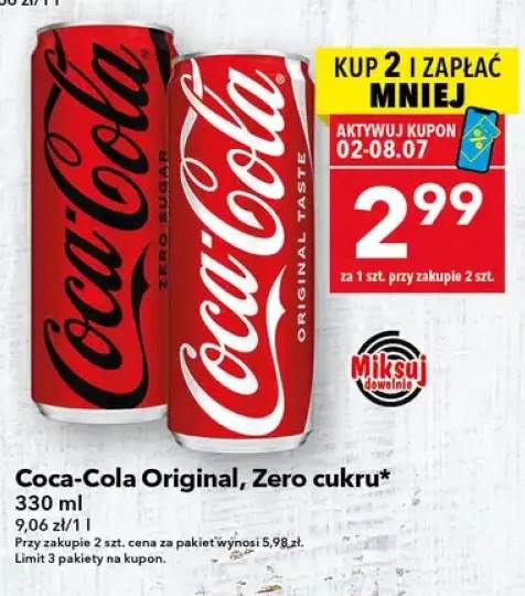 Napój gazowany Coca-Cola Original +1 wariant
