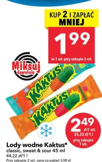 Lody wodne Kaktus classic +1 wariant